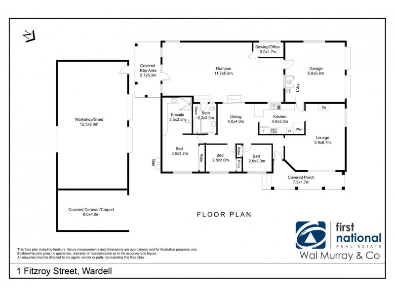 1 Fitzroy Street, Wardell NSW 2477 Floorplan