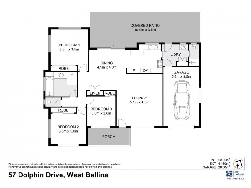 57 Dolphin Drive, West Ballina NSW 2478 Floorplan
