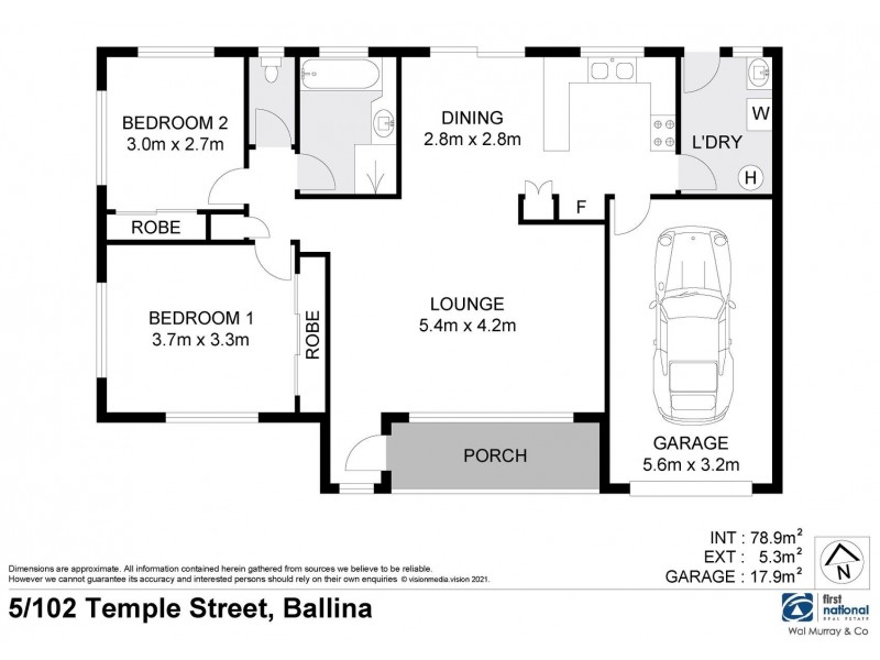 5/102 Temple Street, Ballina NSW 2478 Floorplan