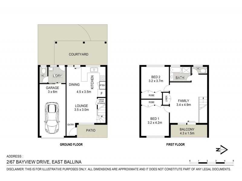 2/67 Bayview Drive, East Ballina NSW 2478 Floorplan