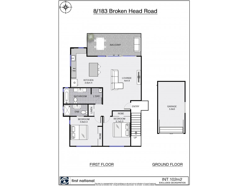 8/183 Broken Head Road, Suffolk Park NSW 2481 Floorplan