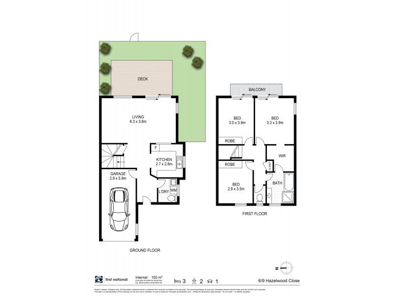 6/9 Hazelwood Close, Suffolk Park NSW 2481 Floorplan