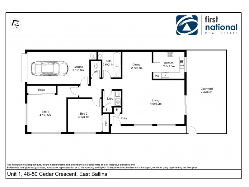 1/48-50 Cedar Crescent, East Ballina NSW 2478 Floorplan