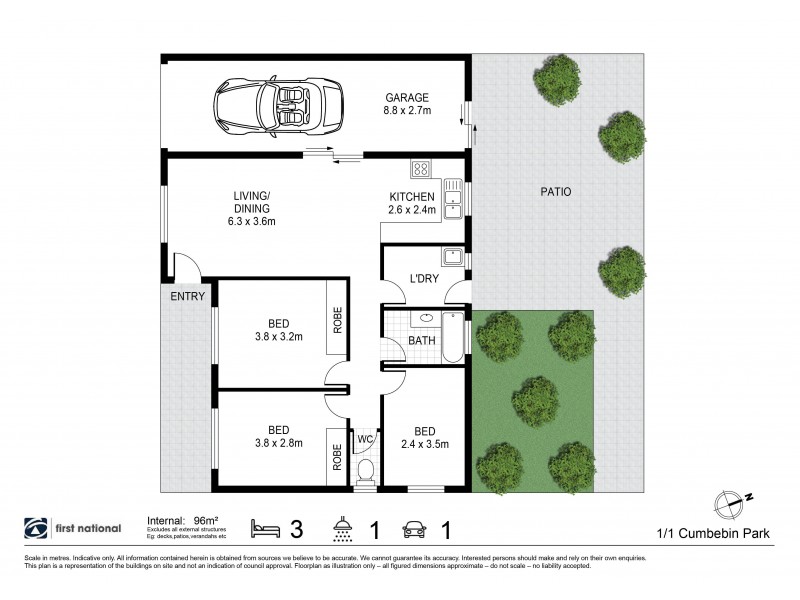 Unit 1/1 Cumbebin Park, Byron Bay NSW 2481 Floorplan