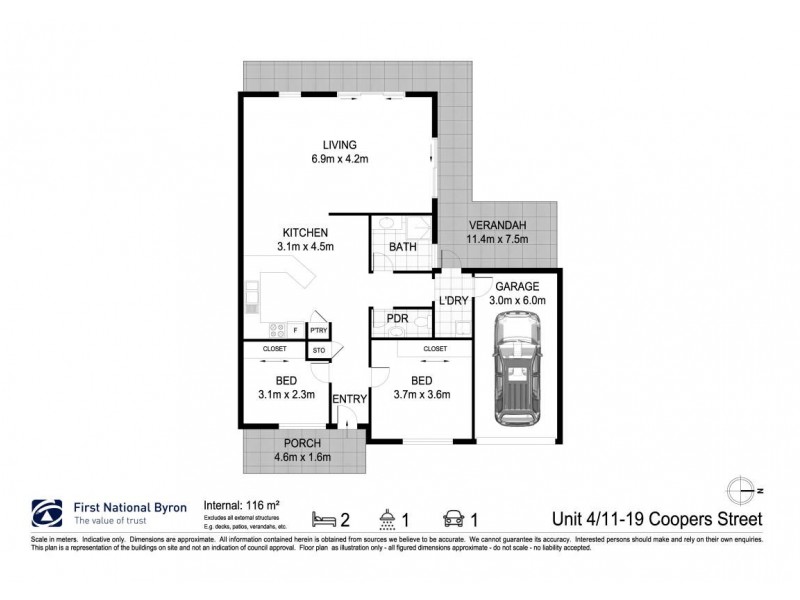 4/11-19 Cooper Street, Byron Bay NSW 2481 Floorplan