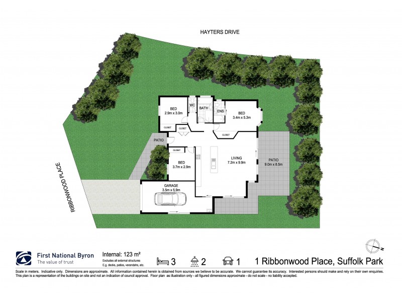 1 Ribbonwood Place, Suffolk Park NSW 2481 Floorplan
