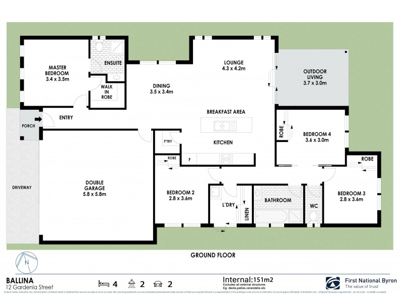 12 Gardenia Street, Ballina NSW 2478 Floorplan