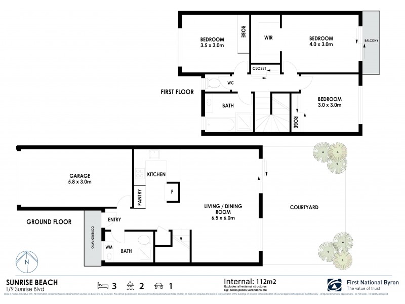 1/9 Sunrise Boulevard, Byron Bay NSW 2481 Floorplan