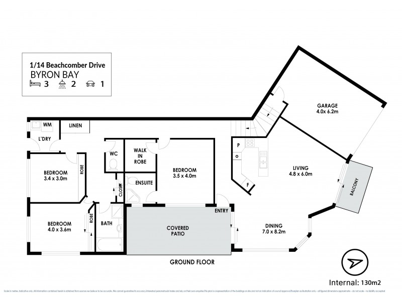 1/14 Beachcomber Drive, Byron Bay NSW 2481 Floorplan