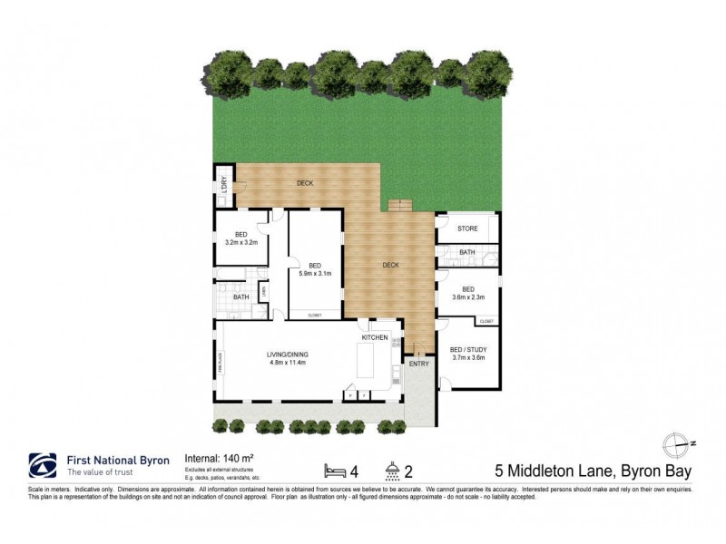 5 Middleton Lane, Byron Bay NSW 2481 Floorplan
