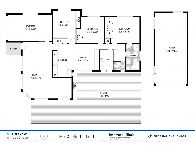 84 Teak Circuit, Suffolk Park NSW 2481 Floorplan