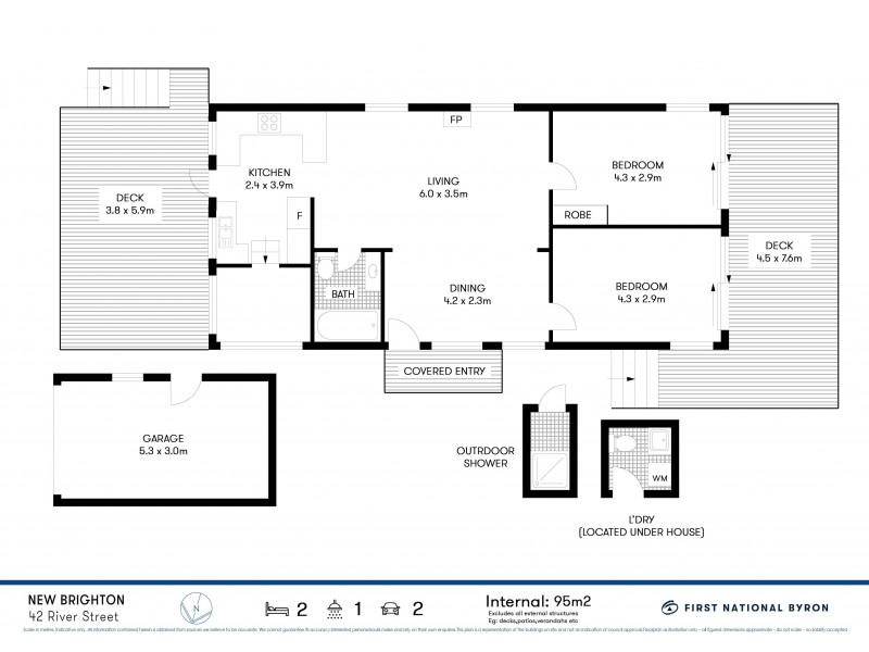42 River Street, New Brighton NSW 2483 Floorplan