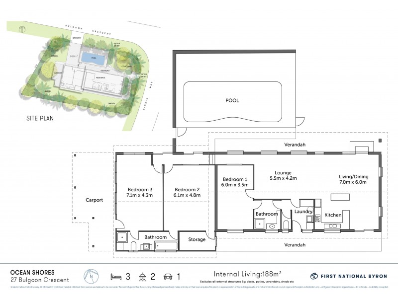 27 Bulgoon Crescent, Ocean Shores NSW 2483 Floorplan