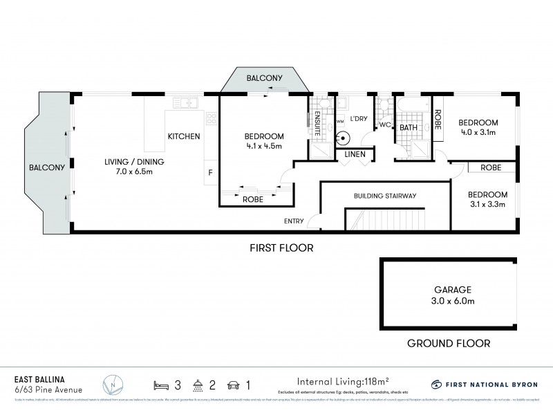 6/63 Pine Avenue, East Ballina NSW 2478 Floorplan