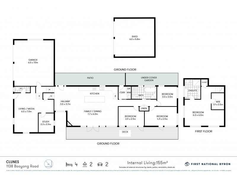 1138 Booyong Road, Clunes NSW 2480 Floorplan