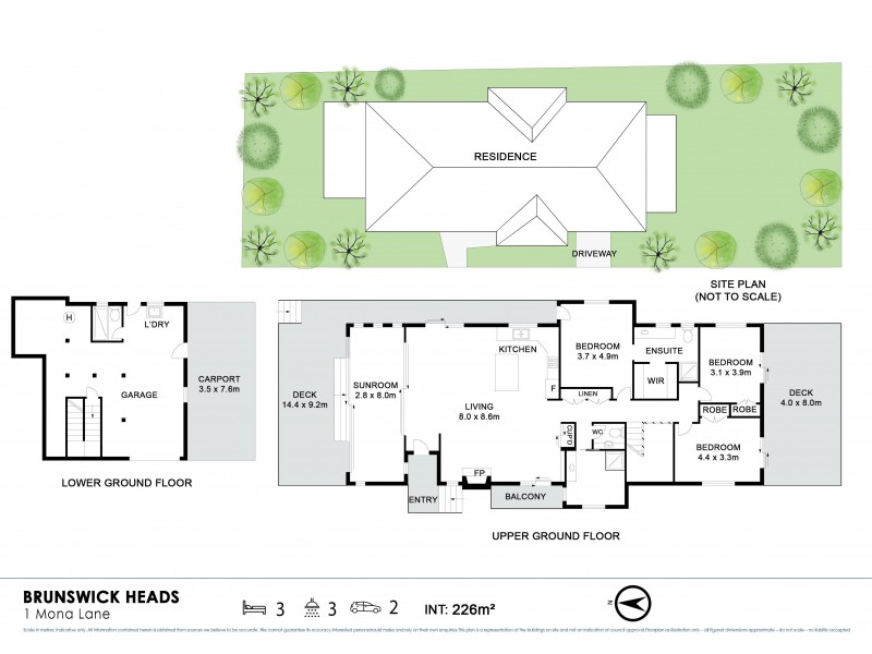 1 Mona Lane, Brunswick Heads NSW 2483 Floorplan