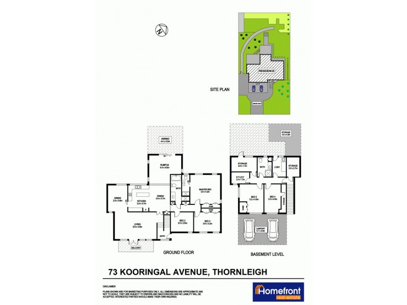 73 Kooringal Avenue, Thornleigh NSW 2120 Floorplan