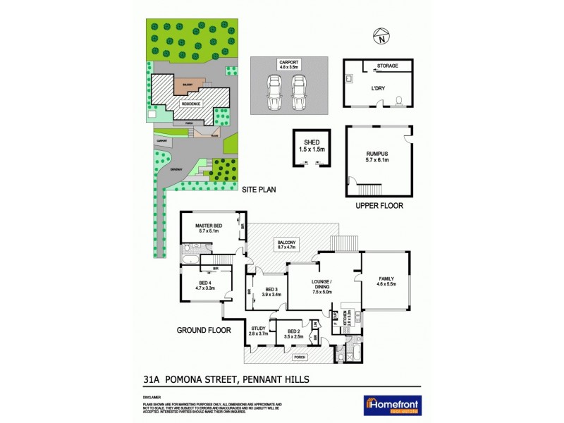 31a Pomona Street, Pennant Hills NSW 2120 Floorplan