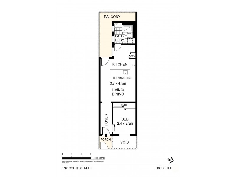 1/46 South Street, Edgecliff NSW 2027 Floorplan