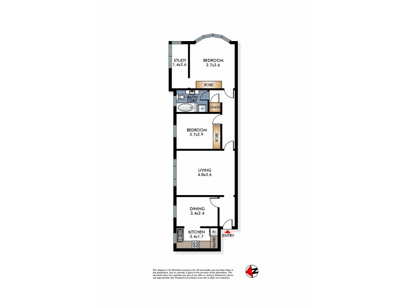 2/17 Ocean Street North, Bondi NSW 2026 Floorplan