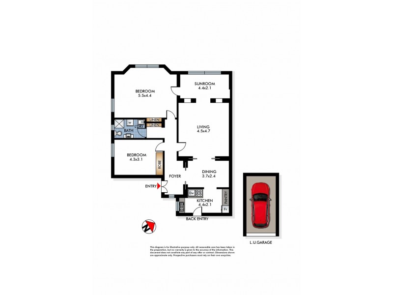 17/1A Caledonian Road, Rose Bay NSW 2029 Floorplan