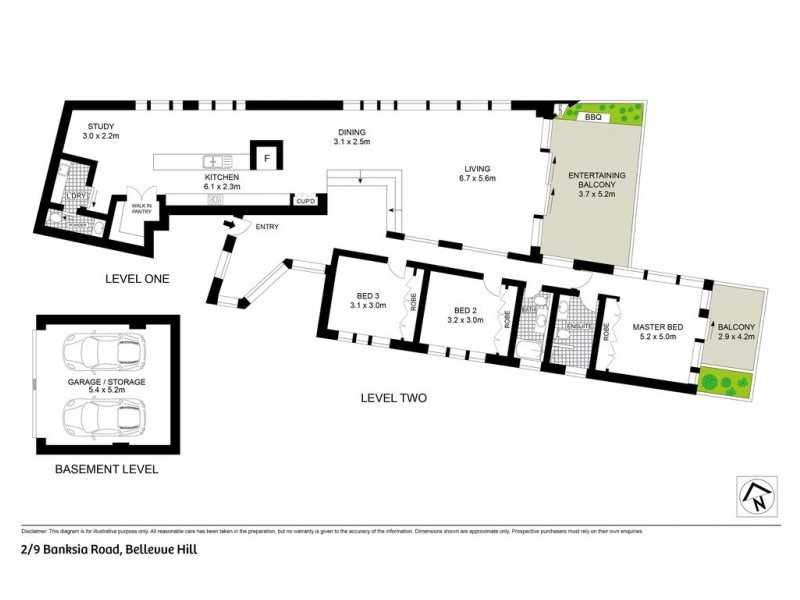 2/9 Banksia Road, Bellevue Hill NSW 2023 Floorplan