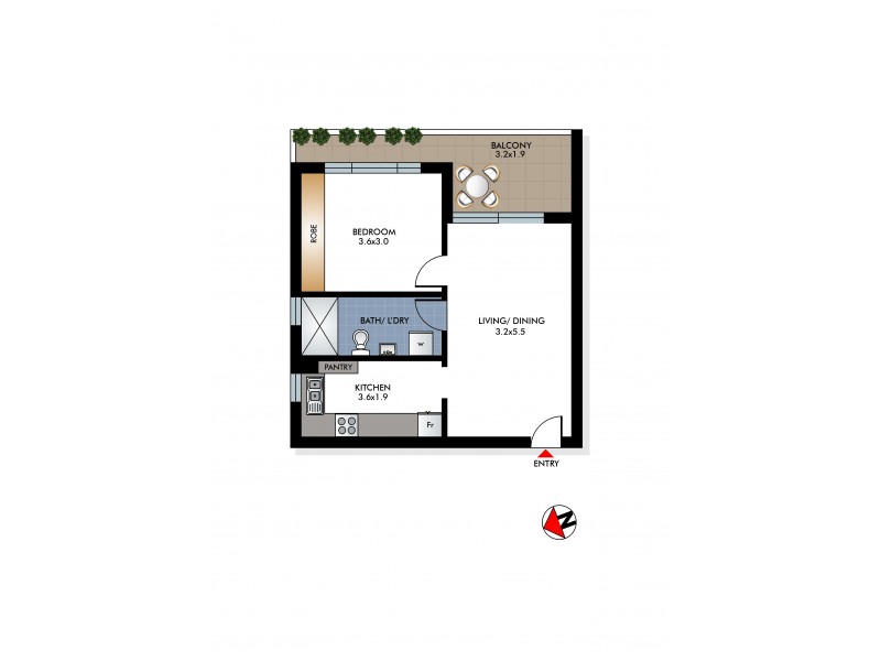 23/40A Roslyn Gardens, Rushcutters Bay NSW 2011 Floorplan