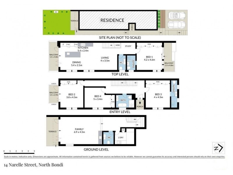 14 Narelle Street, North Bondi NSW 2026 Floorplan