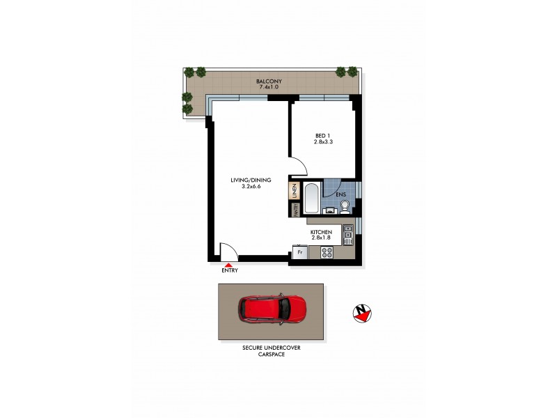 17/40a Roslyn Gardens, Rushcutters Bay NSW 2011 Floorplan