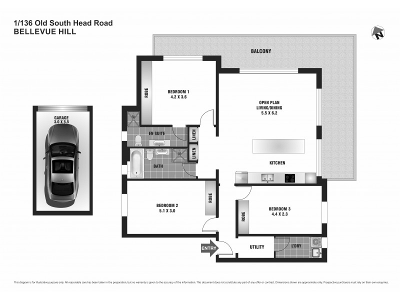 1/136 Old South Head Road, Bellevue Hill NSW 2023 Floorplan