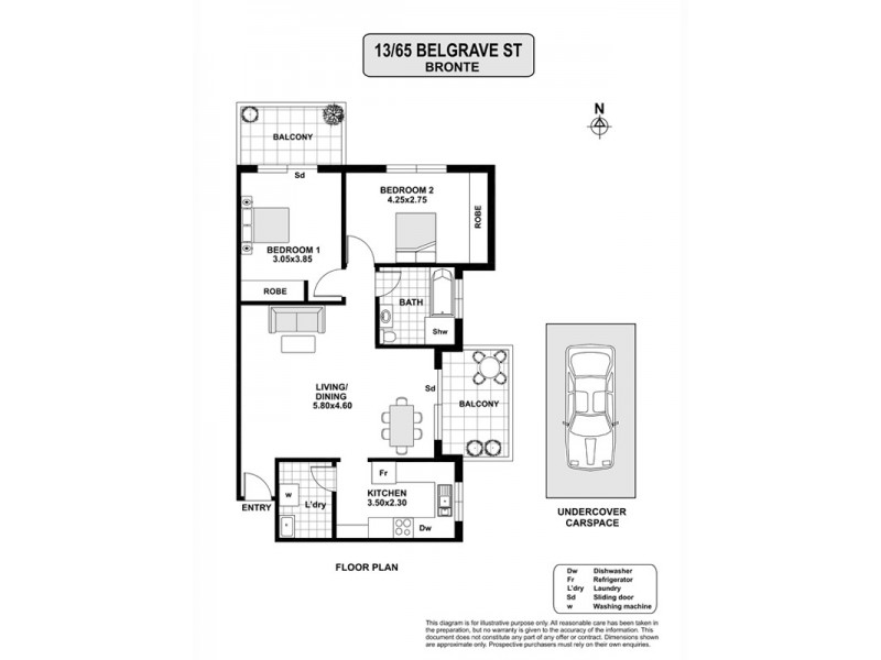 13/65 Belgrave Street, Bronte NSW 2024 Floorplan