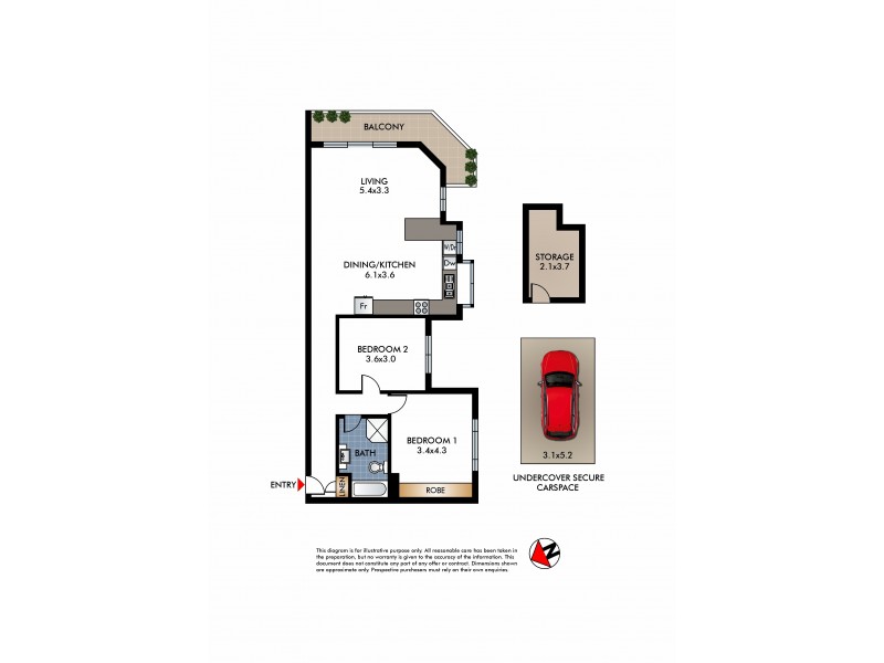13/29 Simpson Street, Bondi NSW 2026 Floorplan