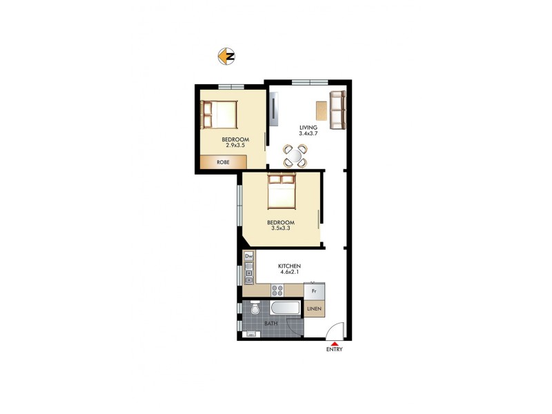 9/54 Campbell Parade, Bondi Beach NSW 2026 Floorplan