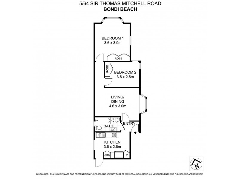 5/64 Sir Thomas Mitchell Road, Bondi Beach NSW 2026 Floorplan