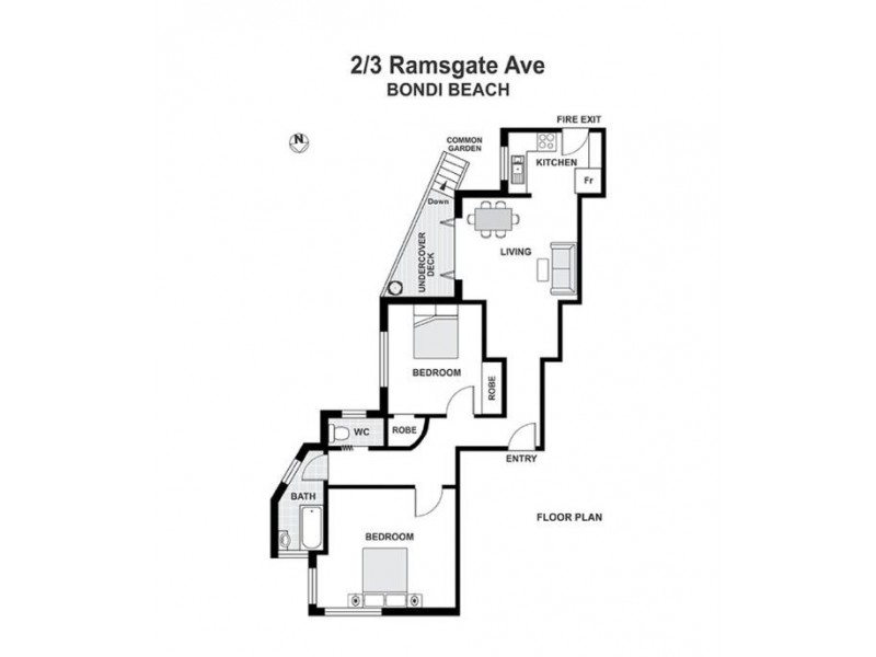 2/3 Ramsgate Avenue, Bondi Beach NSW 2026 Floorplan