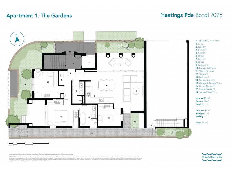 1 Hastings Parade, Bondi Beach NSW 2026 Floorplan