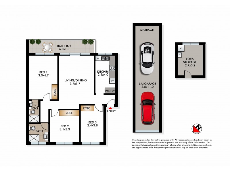 7/53-55 O’Brien Street, Bondi Beach NSW 2026 Floorplan