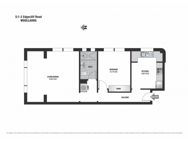 5/1-3 Edgecliff Road, Woollahra NSW 2025 Floorplan