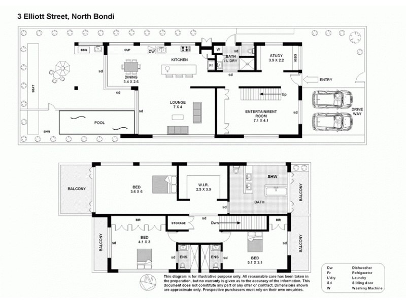 3 Elliott Street, North Bondi NSW 2026 Floorplan
