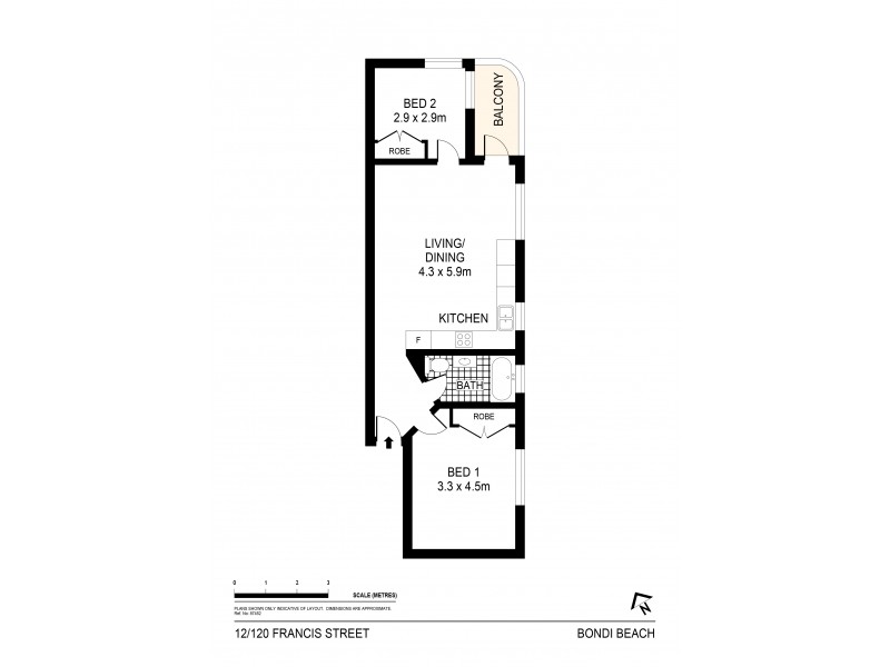 12/120 Francis Street, Bondi Beach NSW 2026 Floorplan