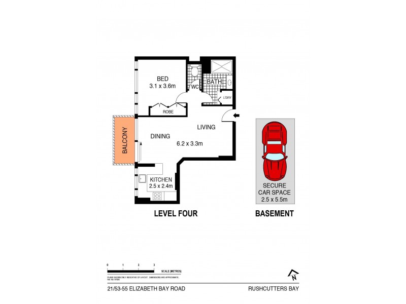21/53-55 Elizabeth Bay Road, Rushcutters Bay NSW 2011 Floorplan