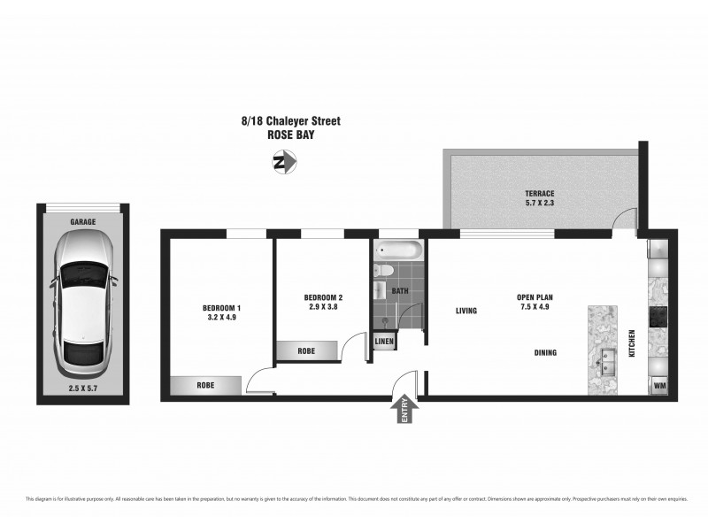 8/18 Chaleyer Street, Rose Bay NSW 2029 Floorplan