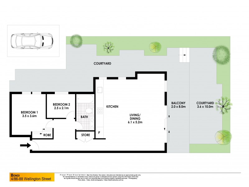 4/86-88 Wellington Street, Bondi Beach NSW 2026 Floorplan