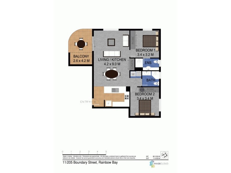 11/205 Boundary Street, Rainbow Bay QLD 4225 Floorplan