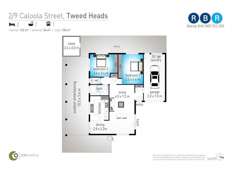 2/9 Caloola Drive, Tweed Heads NSW 2485 Floorplan