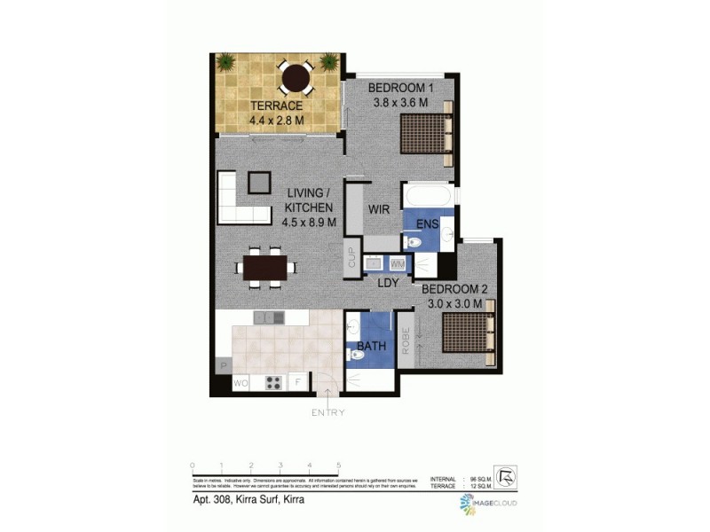 308/2 Creek Street, Kirra QLD 4225 Floorplan
