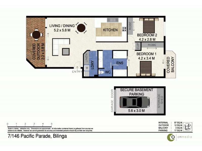 7/146 Pacific Parade, Bilinga QLD 4225 Floorplan