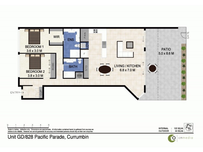 GD/828 ”The Rocks Resort’, Pacific Parade, Currumbin QLD 4223 Floorplan