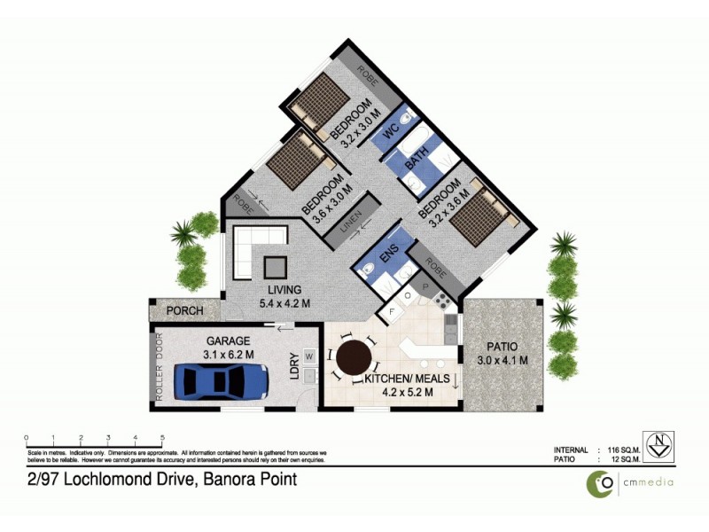 2/97 Lochlomond Drive, Banora Point NSW 2486 Floorplan