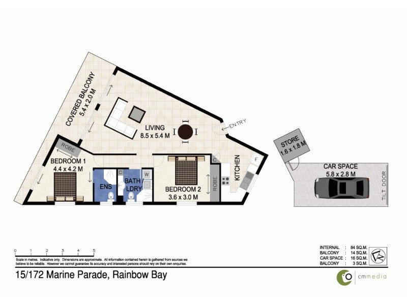 15/172 Marine Parade, Rainbow Bay QLD 4225 Floorplan